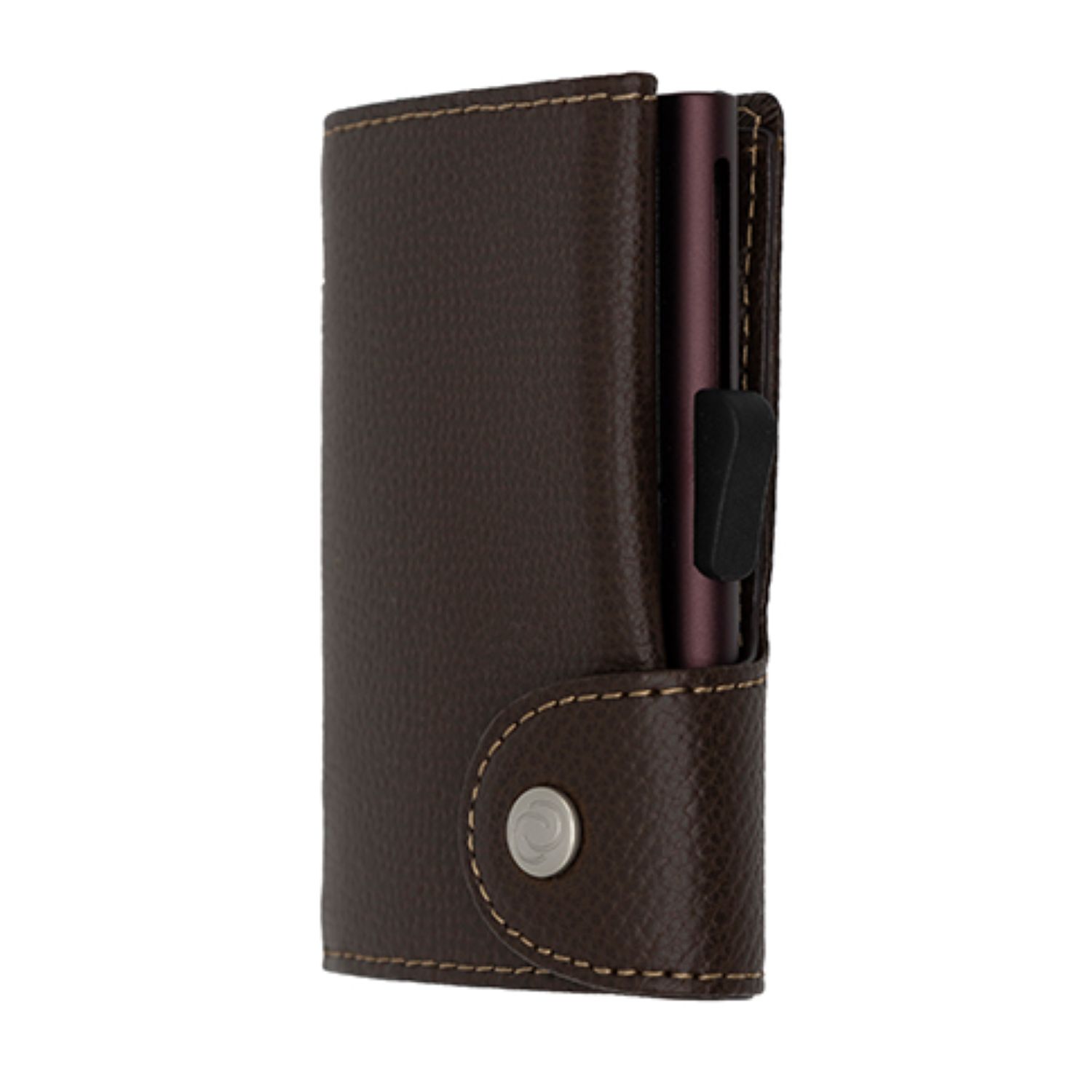 Buy C Secure Italian Leather Wallet With Brown Cardholder Tabacco In