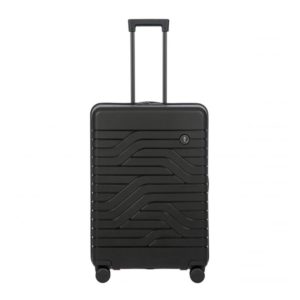 black suitcase with wheels