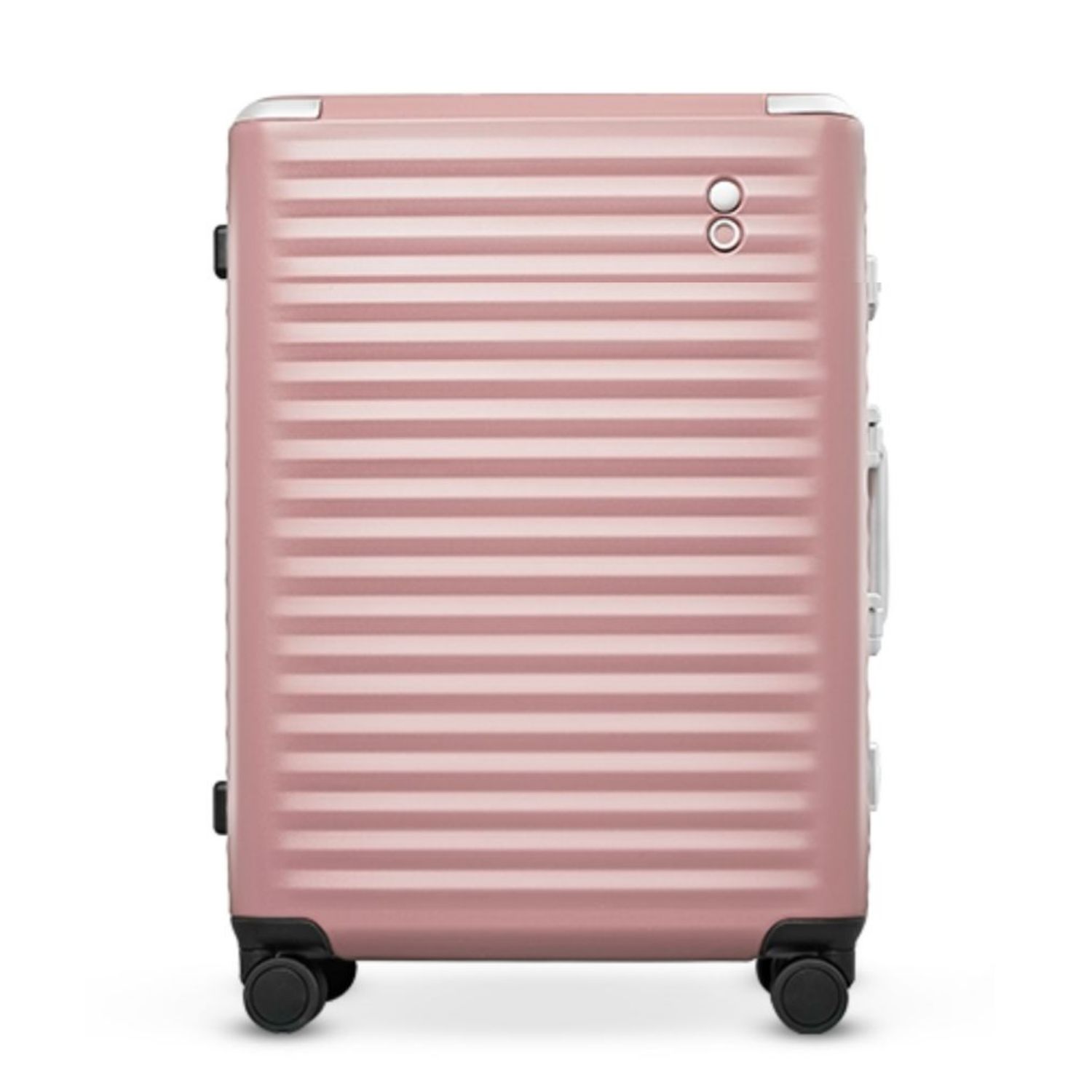 bright pink luggage