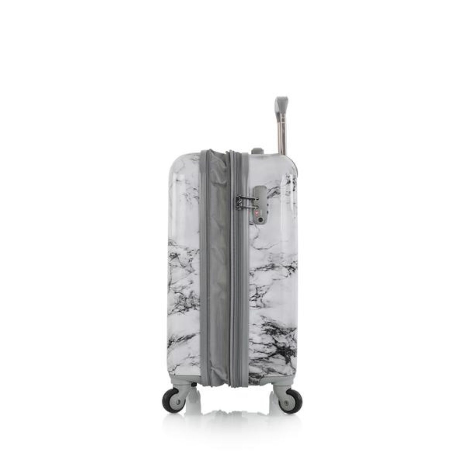 black and white marble suitcase