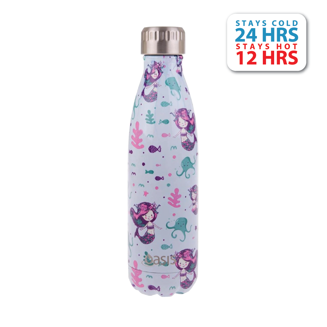 Buy Oasis Stainless Steel Insulated Water Bottle 500ml - Mermaid In 