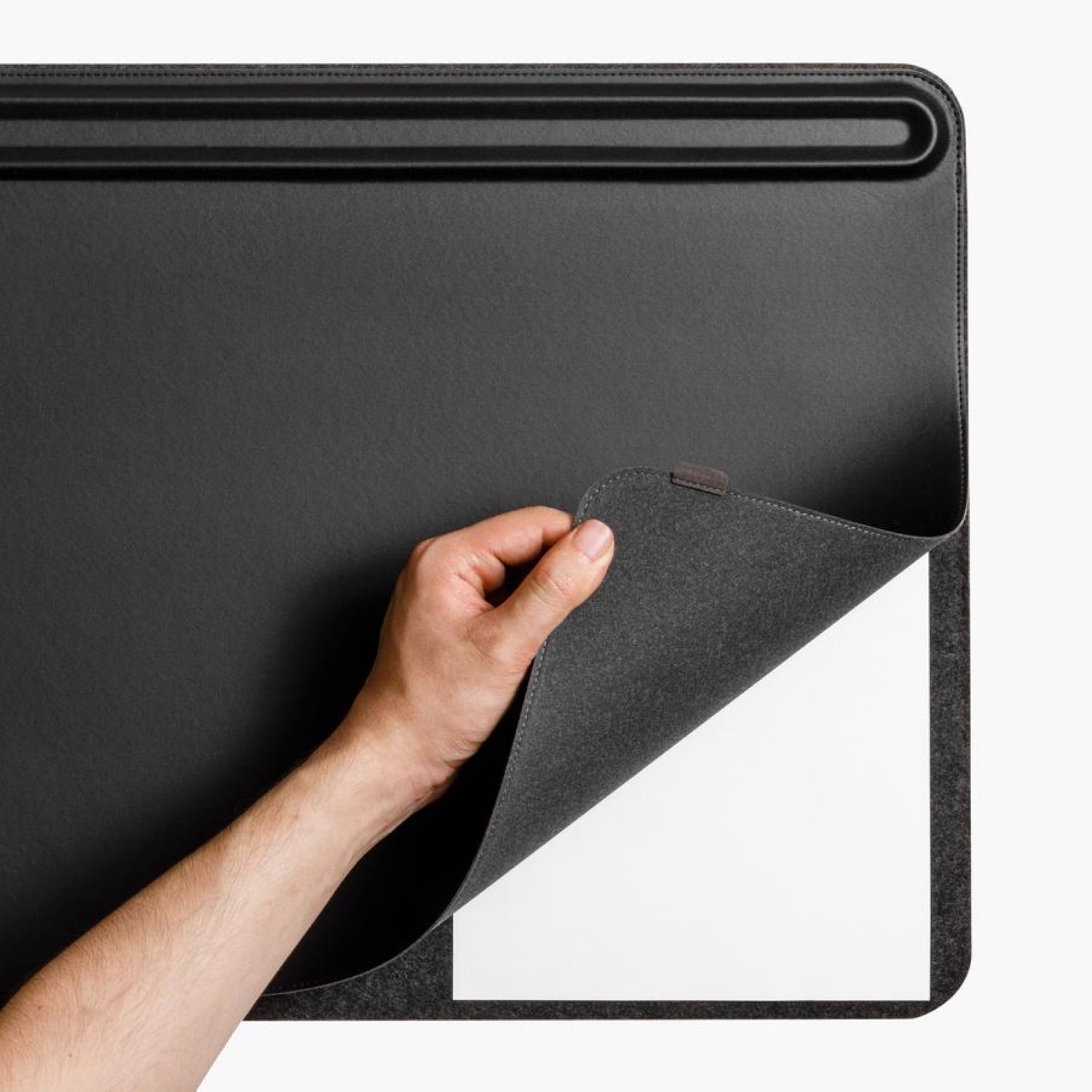 large black desk mat