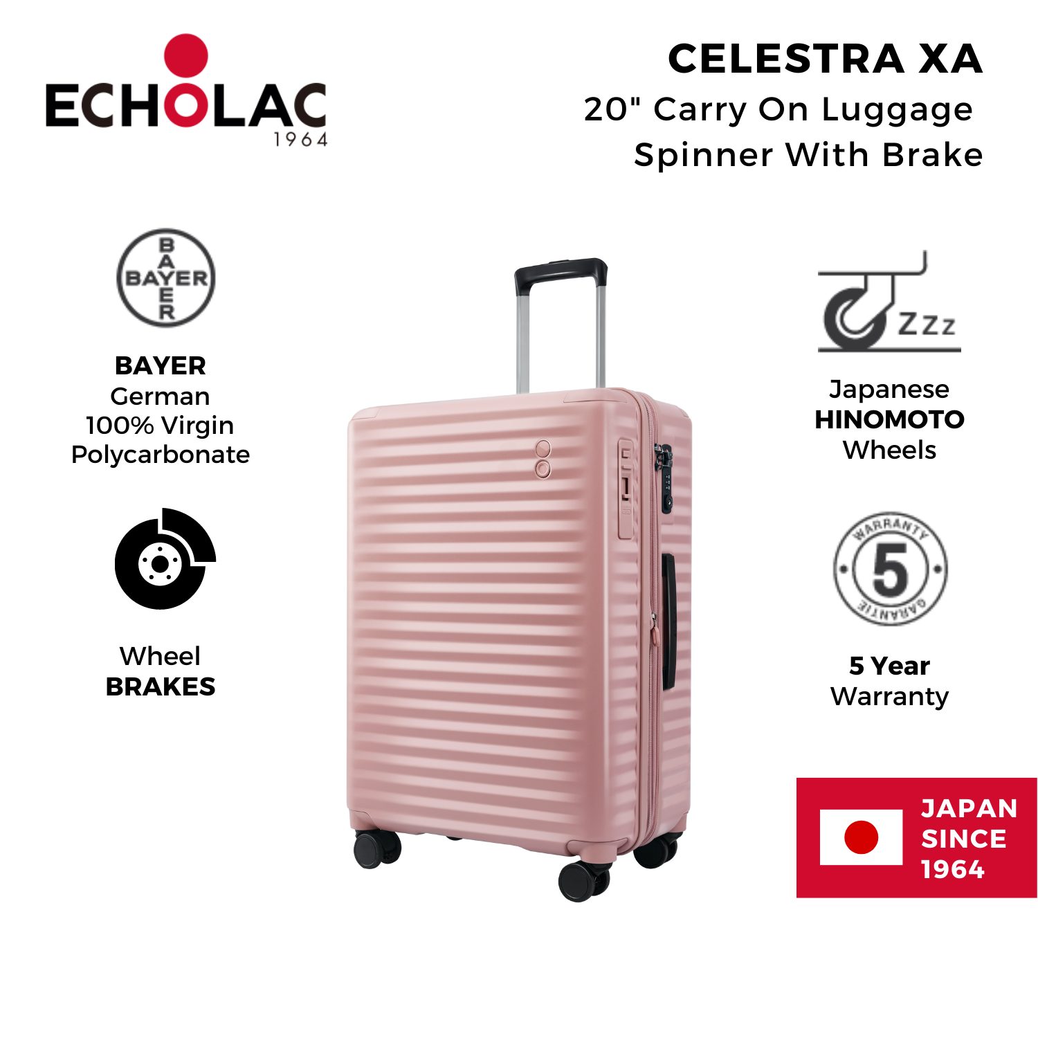 luggage carry on pink